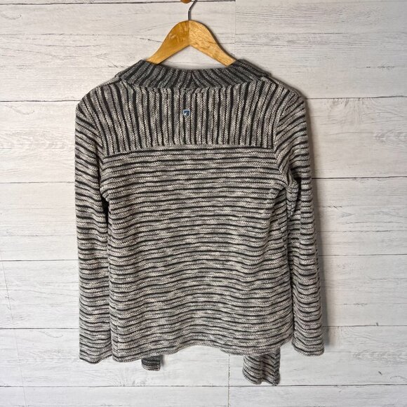 Kuhl Cardigan Womens Size XS Gray & White Asymmetric Hem Lightweight Gorpcore - Picture 10 of 14